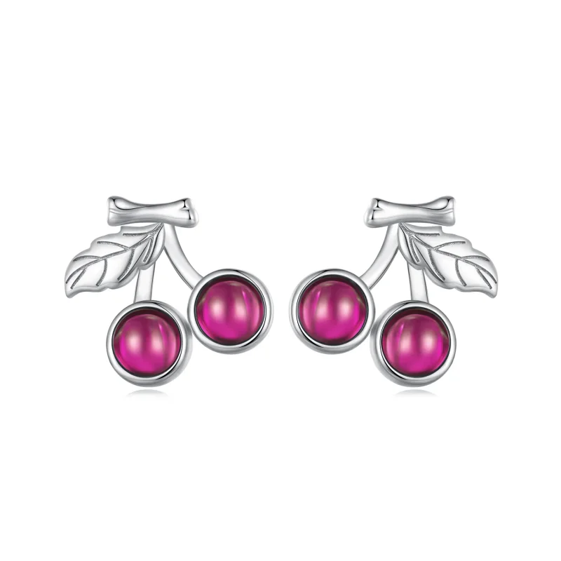 (immagine per) Orecchini a bottone Pandora Style con ciliegie - SCE1604