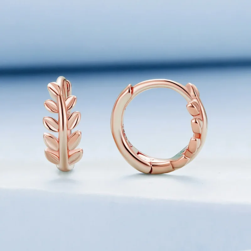 (immagine per) Orecchini a cerchio con foglie di stile Pandora - BSE500-C - Visualizza 2