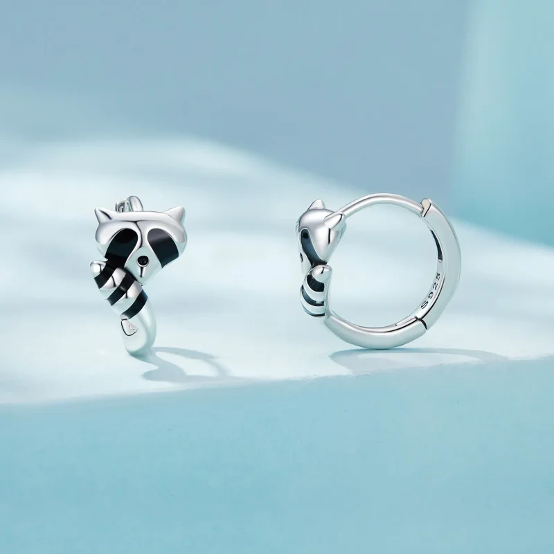 (immagine per) Orecchini a cerchio con stile Pandora Raccoon - SCE1603 - Visualizza 2