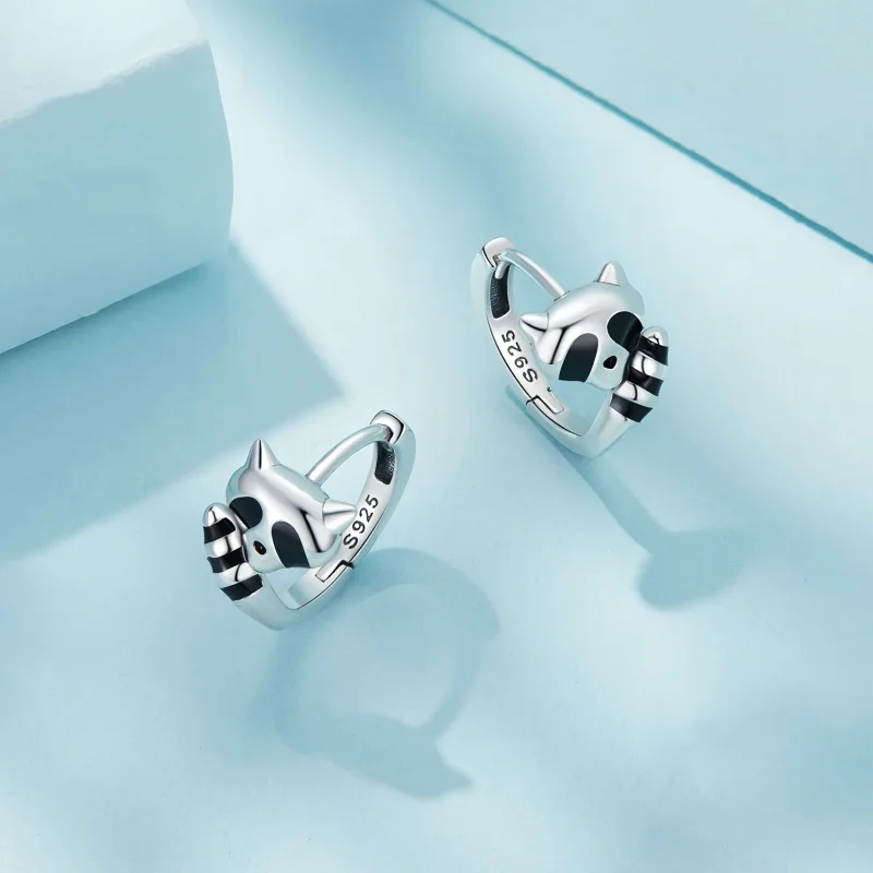 (immagine per) Orecchini a cerchio con stile Pandora Raccoon - SCE1603 - Visualizza 3
