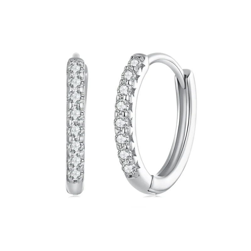 (immagine per) Orecchini a cerchio in stile Pandora con Moissanite di alta qualità - MSE022