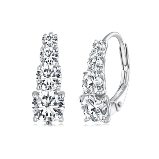 (immagine per) Orecchini a cerchio in stile Pandora con Moissanite - MSE023