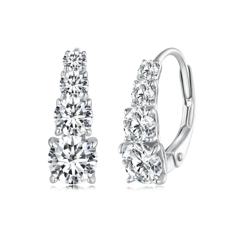 (immagine per) Orecchini a cerchio in stile Pandora con Moissanite - MSE023