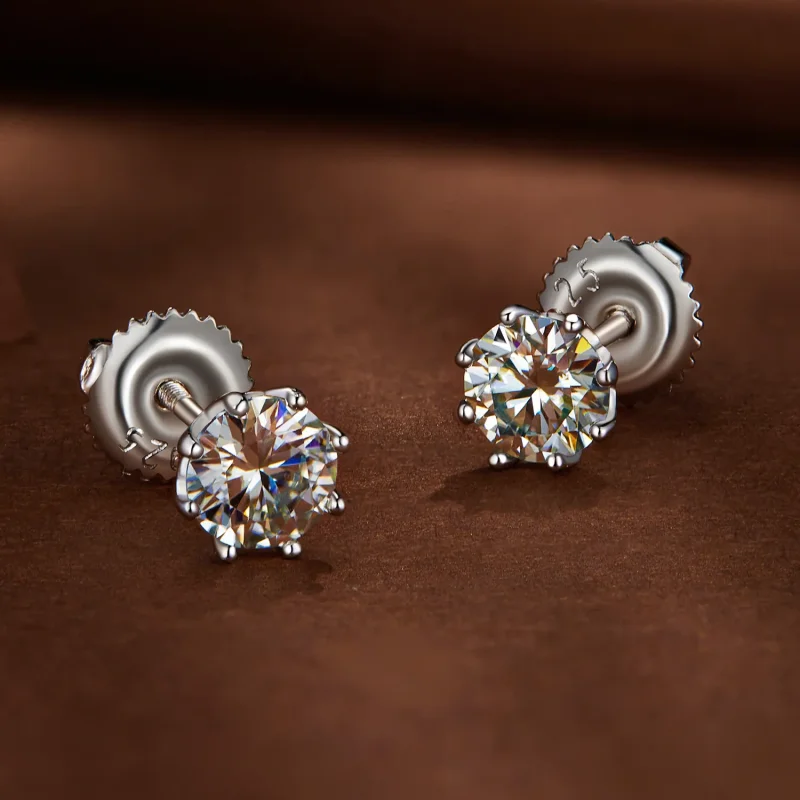 (immagine per) Orecchini a cerchio Moissanite stile Pandora con 0,5 carati - MSE019-S - Visualizza 2