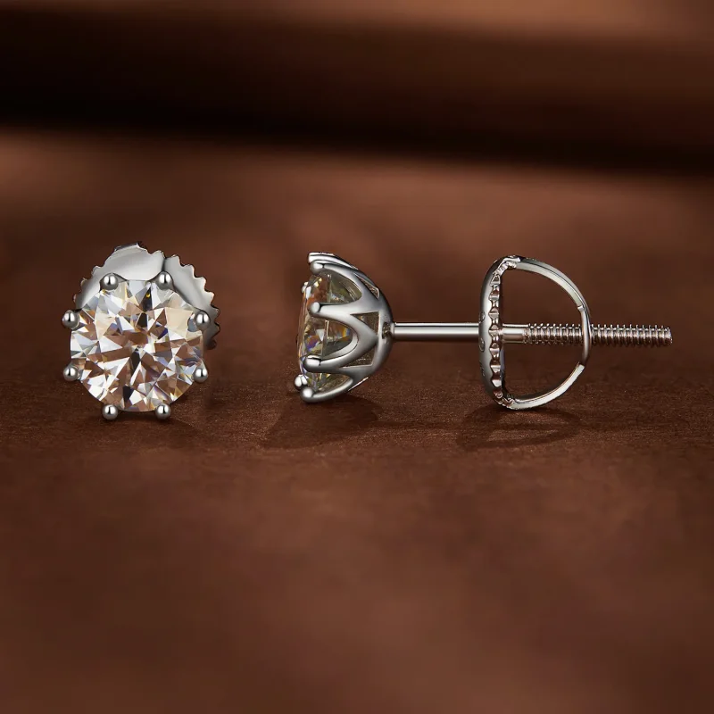 (immagine per) Orecchini a cerchio Moissanite stile Pandora con 0,5 carati - MSE019-S - Visualizza 3
