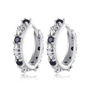 (immagine per) Orecchini a cerchio stile Pandora con Iris - SCE1605-BK