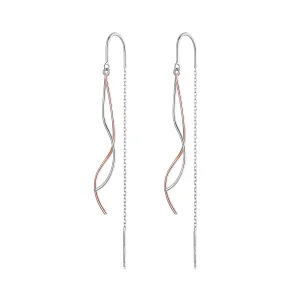 Orecchini a pendente con frange in stile Pandora - SCE1600 (immagine per) Orecchini a pendente con frange in stile Pandora - SCE1600