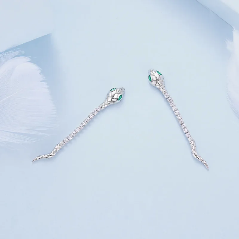 (immagine per) Orecchini a perno con serpente dello spirito stile Pandora - BSE851 - Visualizza 4