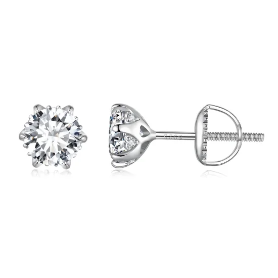 (immagine per) Orecchini a perno in stile Pandora con Moissanite da 0,5 carati - MSE020-S