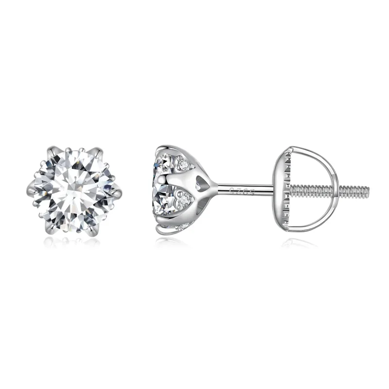 (immagine per) Orecchini a perno in stile Pandora con Moissanite da 0,5 carati - MSE020-S