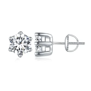 (immagine per) Orecchini a perno in stile Pandora con zirconi scintillanti - BSE615-7L