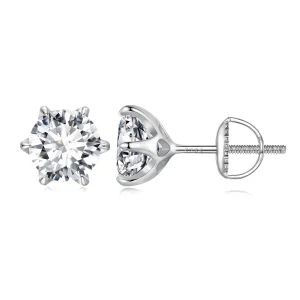 (immagine per) Orecchini con perno in stile Pandora con Moissanite da 2 carati - MSE021-L