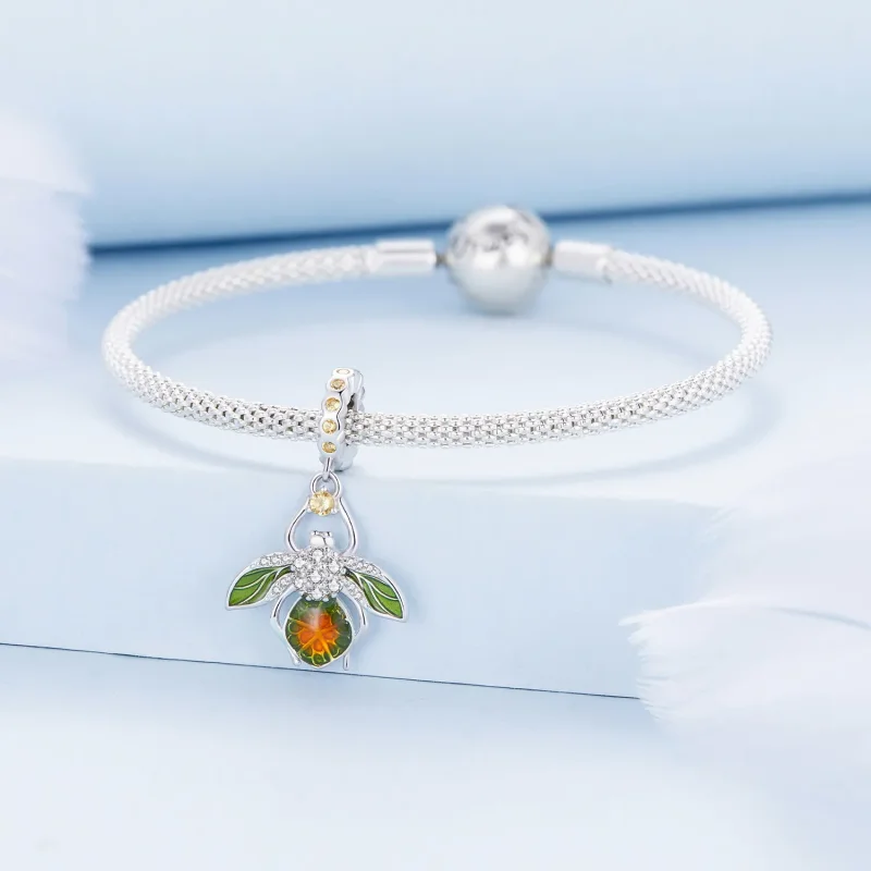 (immagine per) Pendente Charm a forma di ape di limone in stile Pandora - BSC882 - Visualizza 3