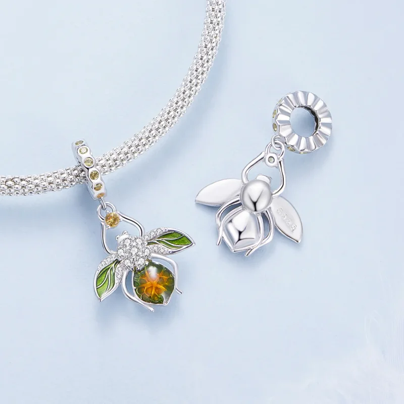 (immagine per) Pendente Charm a forma di ape di limone in stile Pandora - BSC882 - Visualizza 4