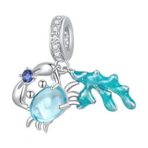 (immagine per) Pendente Charm con motivo di granchio e alghe di stile Pandora - SCC2505