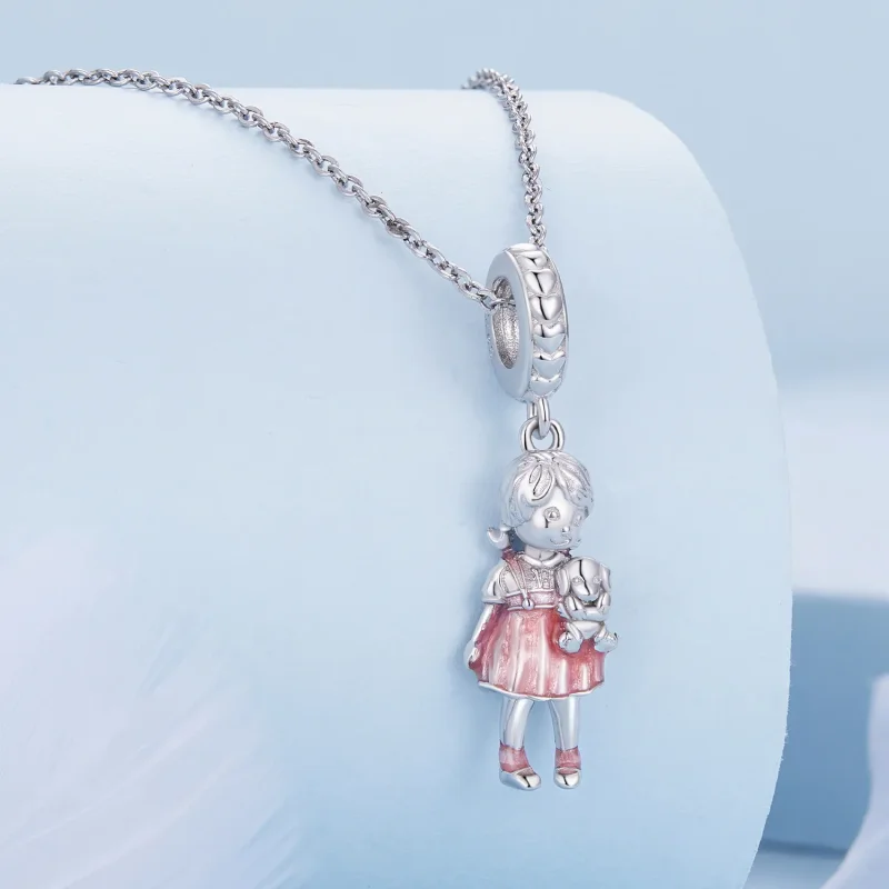 (immagine per) Pendente Charm Stile Pandora con Bambina - BSC878 - Visualizza 2