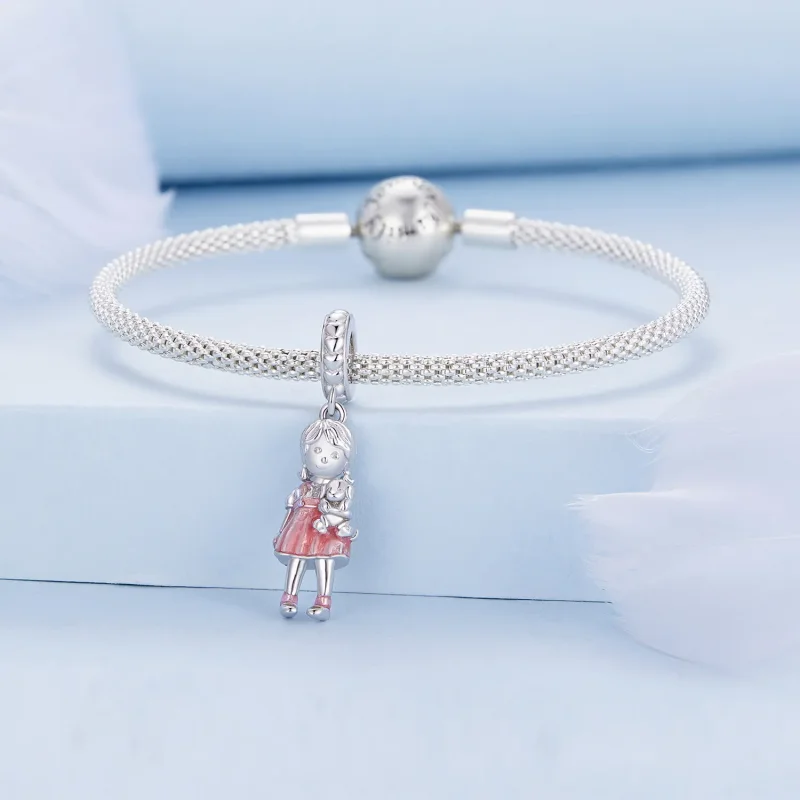 (immagine per) Pendente Charm Stile Pandora con Bambina - BSC878 - Visualizza 3