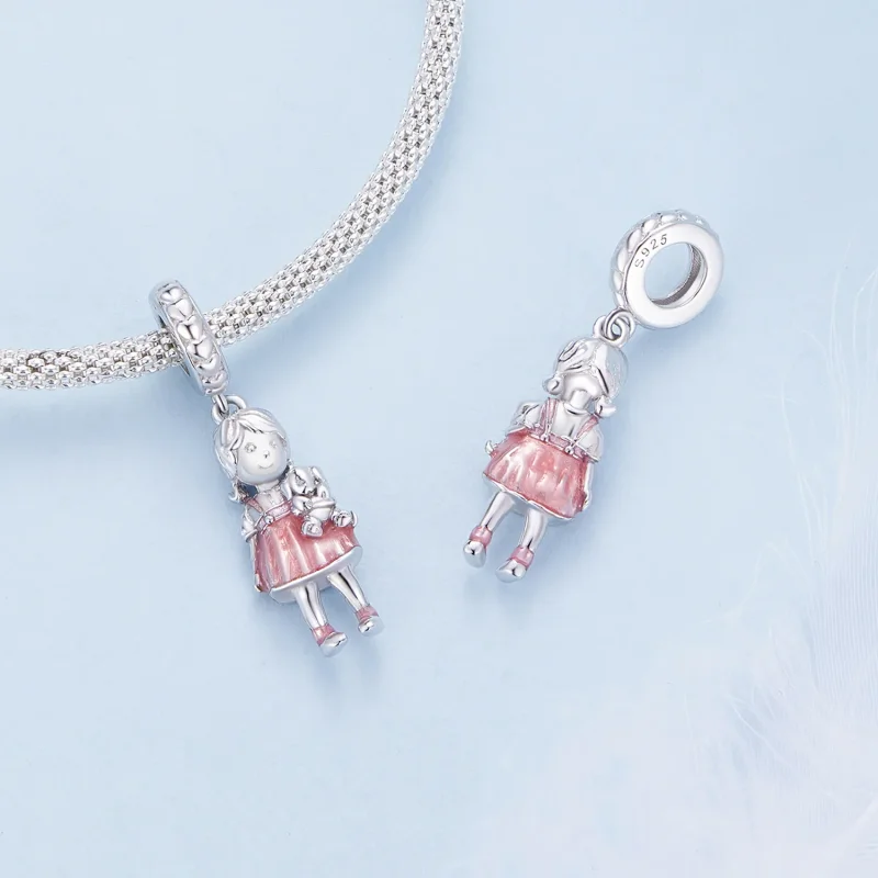 (immagine per) Pendente Charm Stile Pandora con Bambina - BSC878 - Visualizza 4
