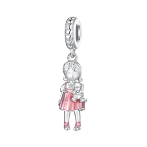 (immagine per) Pendente Charm Stile Pandora con Bambina - BSC878