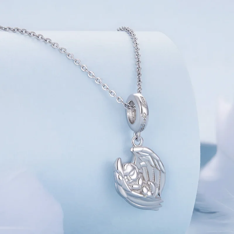 (immagine per) Pendente di Charm a forma di angelo bambino stile Pandora - BSC851 - Visualizza 2