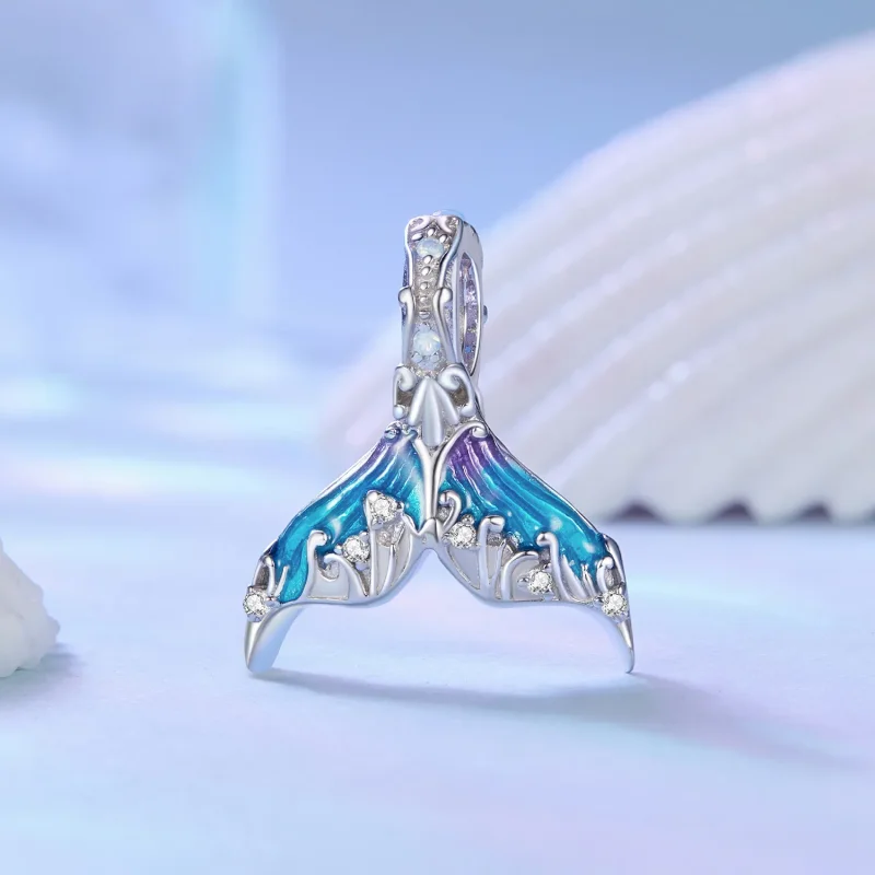 (immagine per) Pendente di stile Pandora a forma di coda di sirena - BSC876 - Visualizza 2