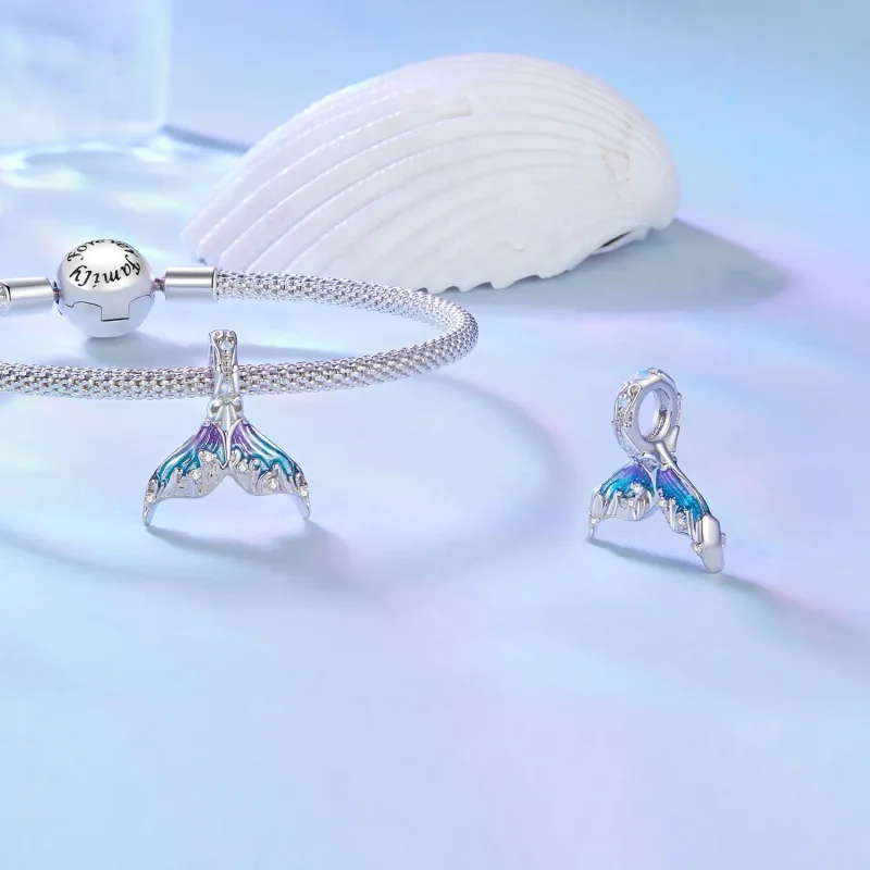 (immagine per) Pendente di stile Pandora a forma di coda di sirena - BSC876 - Visualizza 4