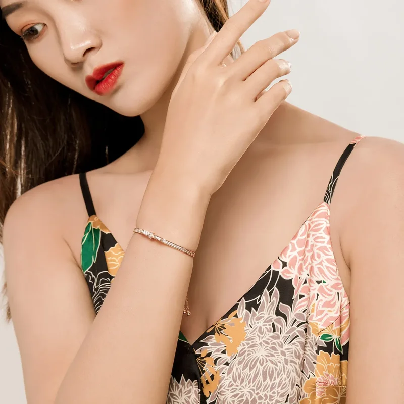(immagine per) Bracciale Rigido tipo PandoraDolce fiocco - SCB108-C - Visualizza 2