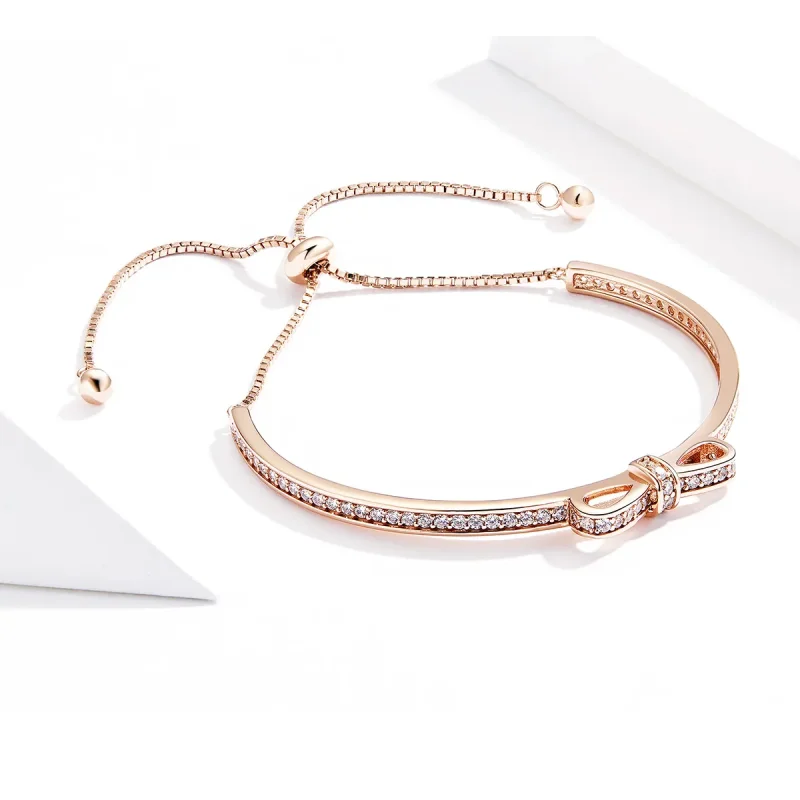 (immagine per) Bracciale Rigido tipo PandoraDolce fiocco - SCB108-C - Visualizza 4