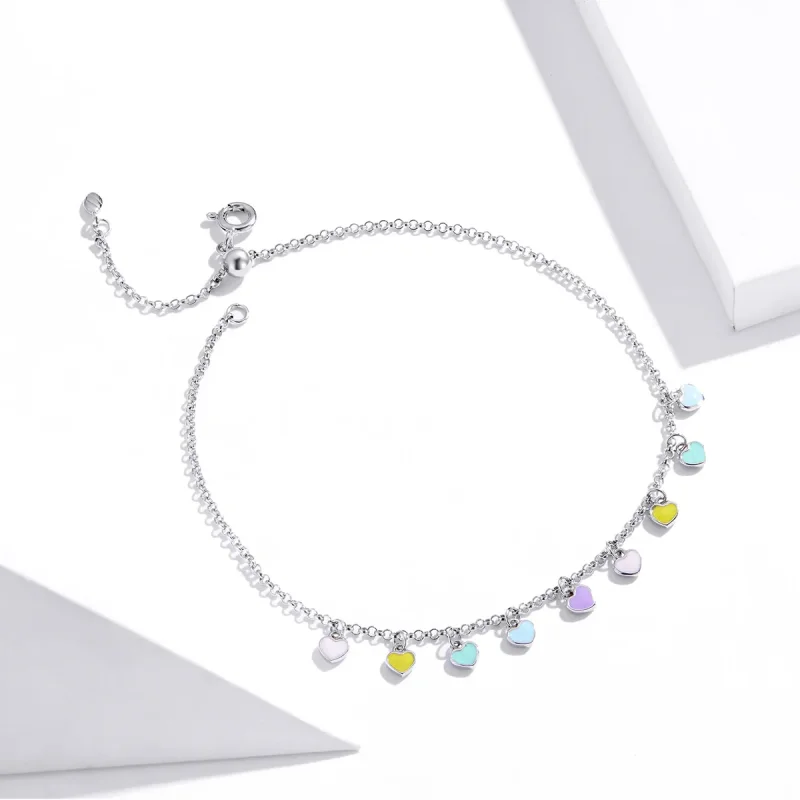 (immagine per) Bracciale tipo Pandora Amore arcobaleno - SCT020 - Visualizza 4