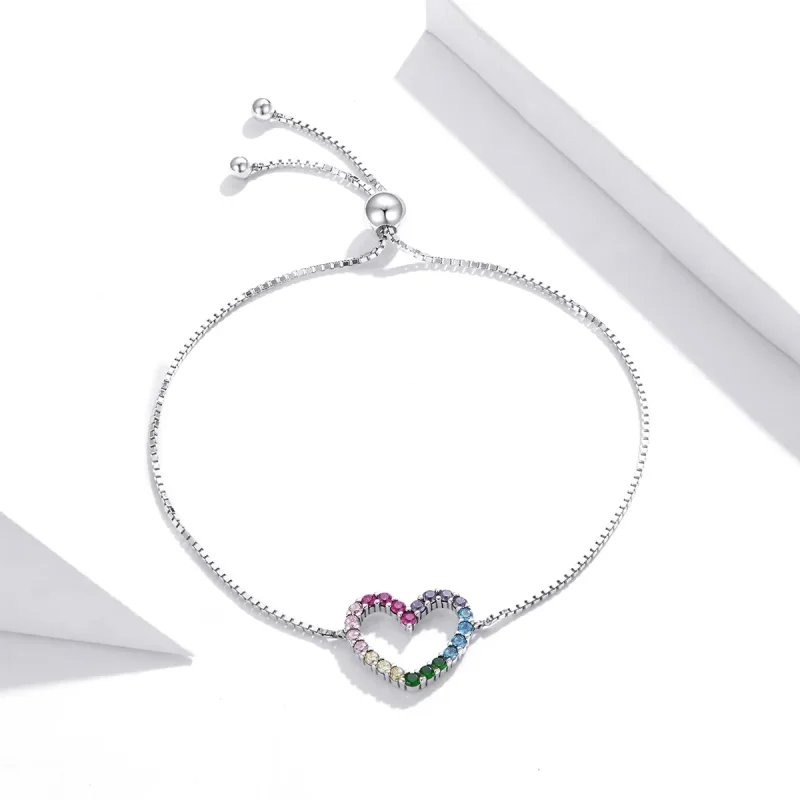 (immagine per) Bracciale tipo Pandora Amore per l'arcobaleno - SCB216 - Visualizza 3