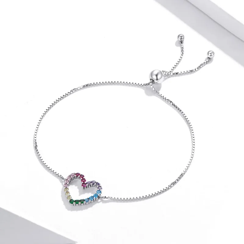 (immagine per) Bracciale tipo Pandora Amore per l'arcobaleno - SCB216 - Visualizza 4