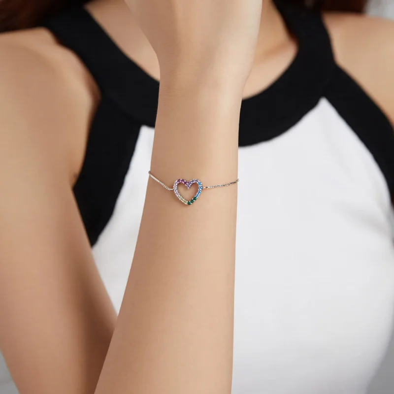 (immagine per) Bracciale tipo Pandora Amore per l'arcobaleno - SCB216 - Visualizza 6