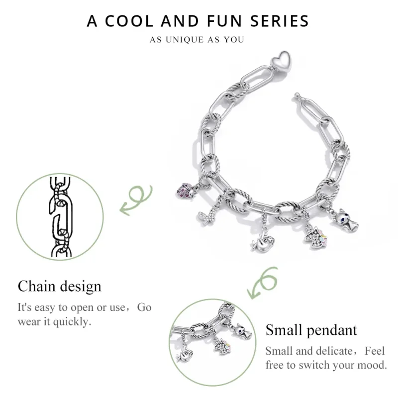 (immagine per) Bracciale tipo Pandora Amore per le carte - SCB202 - Visualizza 3
