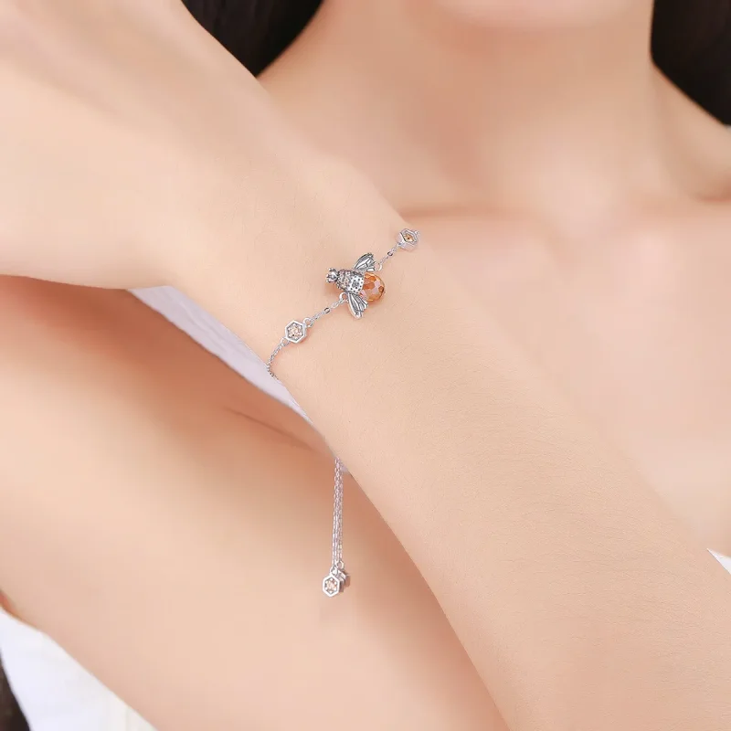 (immagine per) Bracciale tipo Pandora Ape danzante - SCB043 - Visualizza 2