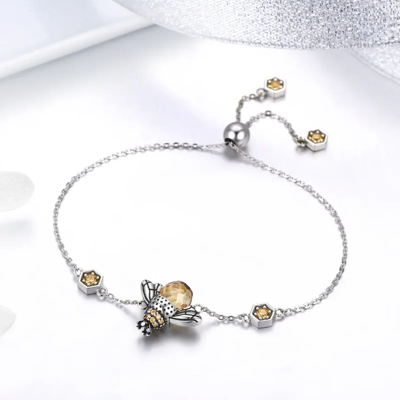 (immagine per) Bracciale tipo Pandora Ape danzante - SCB043 - Visualizza 3