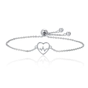 (immagine per) Bracciale tipo Pandora Cardiogramma d'amore - SCB019