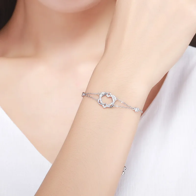 (immagine per) Bracciale tipo Pandora Cardiogramma d'amore - SCB022 - Visualizza 2