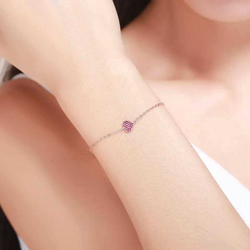 (immagine per) Bracciale tipo Pandora Cuore elegante - SCB050 - Visualizza 2