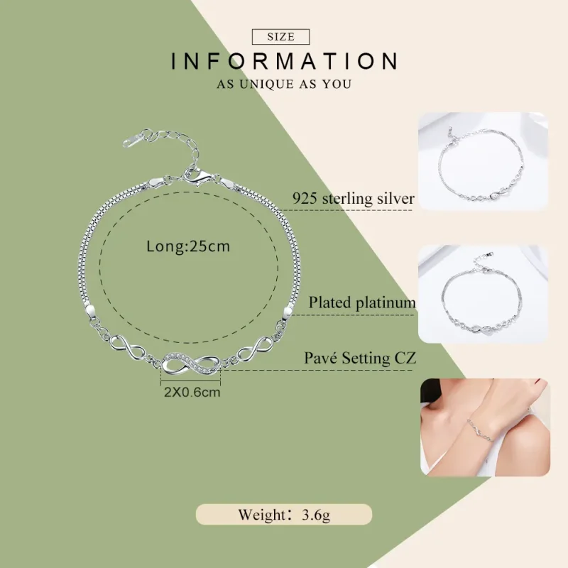 (immagine per) Bracciale tipo Pandora Eleganza infinita - SCB037 - Visualizza 3
