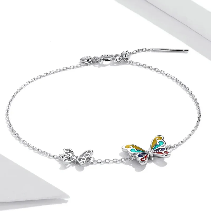 (immagine per) Bracciale tipo Pandora Farfalla Brillante - SCB228 - Visualizza 2