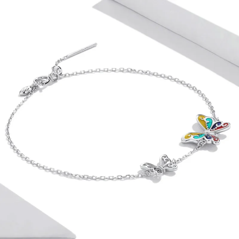 (immagine per) Bracciale tipo Pandora Farfalla Brillante - SCB228 - Visualizza 3