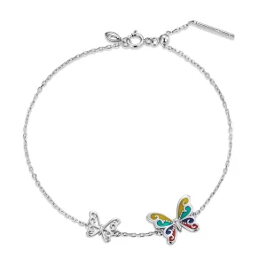 Bracciale tipo Pandora Farfalla Brillante - SCB228 (immagine per) Bracciale tipo Pandora Farfalla Brillante - SCB228