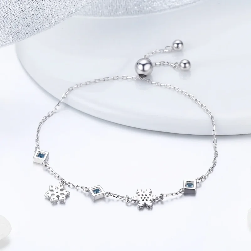 (immagine per) Bracciale tipo Pandora Fiocco di neve danzante - BSB001 - Visualizza 3