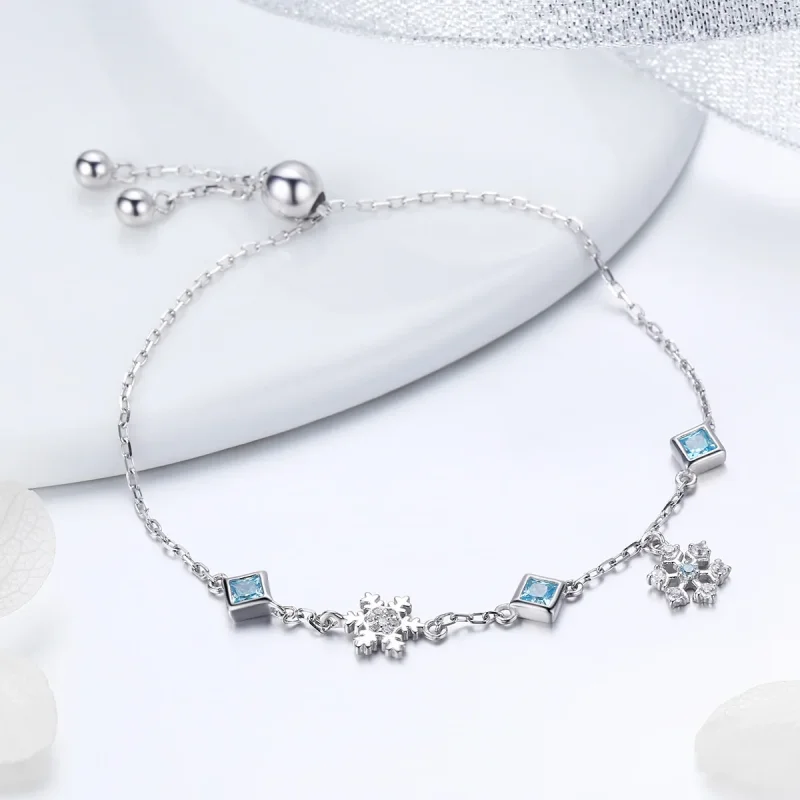 (immagine per) Bracciale tipo Pandora Fiocco di neve danzante - BSB001 - Visualizza 4