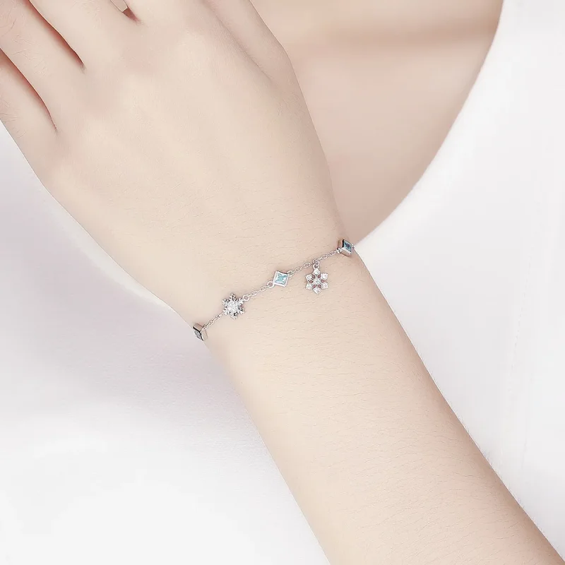 (immagine per) Bracciale tipo Pandora Fiocco di neve danzante - BSB001 - Visualizza 5