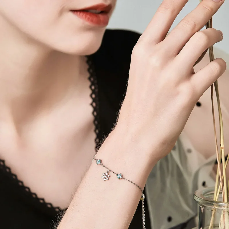 (immagine per) Bracciale tipo Pandora Fiocco di neve danzante - BSB001 - Visualizza 6