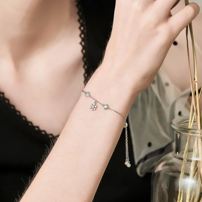 (immagine per) Bracciale tipo Pandora Fiocco di neve danzante - BSB001 - Visualizza 7