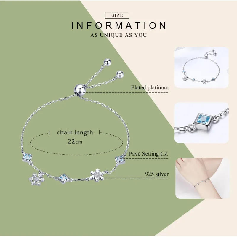 (immagine per) Bracciale tipo Pandora Fiocco di neve danzante - BSB001 - Visualizza 8