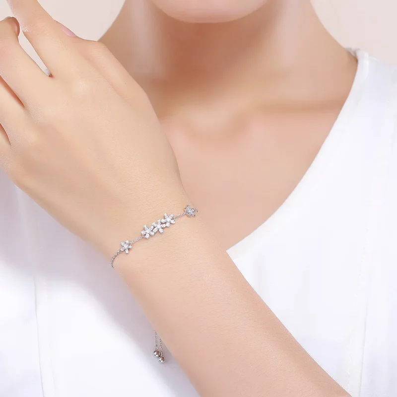 (immagine per) Bracciale tipo Pandora Fiori Margherita - SCB084 - Visualizza 2