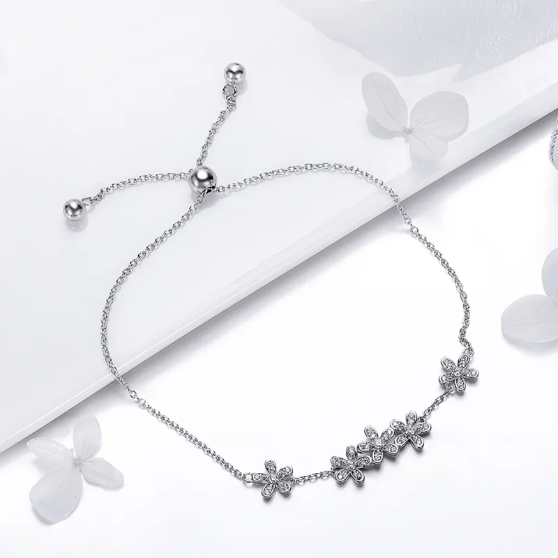 (immagine per) Bracciale tipo Pandora Fiori Margherita - SCB084 - Visualizza 4